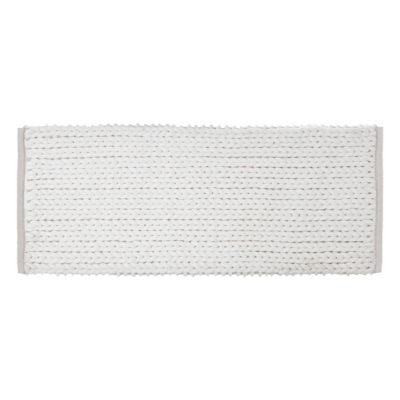 Tapis de bain grosse maille 50x120 cm, blanc, 5Five