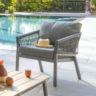 Fauteuil de salon de jardin Oriengo & en aluminium traité époxy Hespéride - vue 10