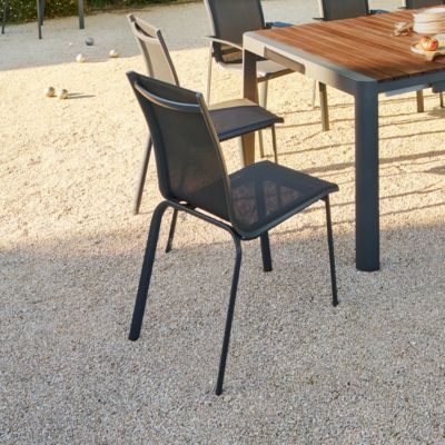 Chaise de jardin empilable Axant & en aluminium traité époxy Hespéride