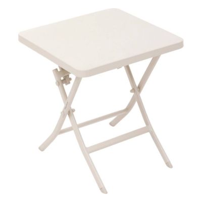 Table d'appoint de jardin carrée "Greensboro" 40 x 40 cm en acier traité époxy Hespéride - vue 4