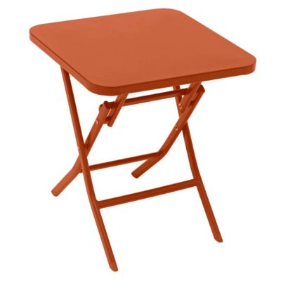 Table d'appoint de jardin carrée "Greensboro" 40x40cm en acier traité époxy Hespéride - vue 3
