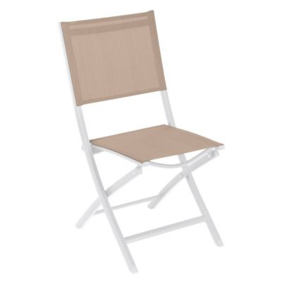 Lot de 4 chaises de jardin pliantes Essentia lin & en aluminium traité époxy Hespéride - vue 2