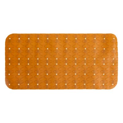Tapis fond de bain antidérapant 70x35 cm coloris tabac, 5Five