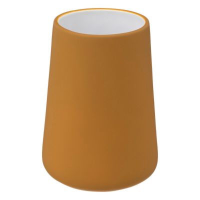 Gobelet salle de bains coloris tabac, diam. 8,3 cm x H.11,8 cm
