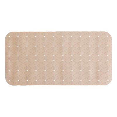 Tapis fond de bain antidérapant 70x35 cm coloris lin, 5Five