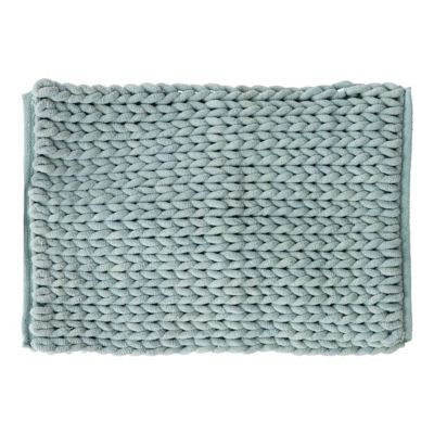 Tapis de bain grosse maille 50x75 cm, bleu artic, 5Five