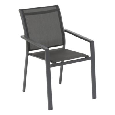Fauteuil de jardin Essentia anthracite et graphite Hespéride