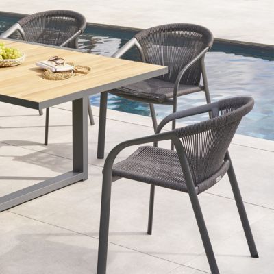 Fauteuil de jardin empilable Riu & en aluminium traité en epoxy Hespéride - vue 9