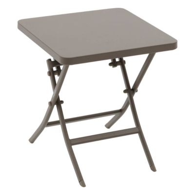 Table d'appoint de jardin carrée "Greensboro" café 40 x 40cm en acier Hespéride