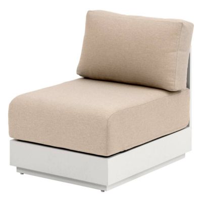 Chauffeuse de jardin "Allure" avoine aluminium et polyester Hespéride - vue 2