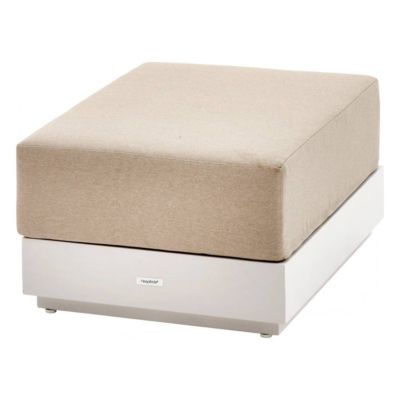 Pouf de jardin "Évasion" avoine aluminium et oléfine Hespéride - vue 2