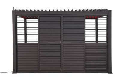 Persienne coulissante pour pergola bioclimatique Evora 13 côté 2 7 x 2 3m Hespéride - vue 7