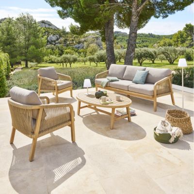Hespéride Salon de jardin Papouasie 5 places en polyester et acacia
