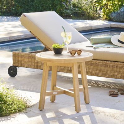 Table d appoint de jardin ronde Papouasie 55 x 508cm en acacia Hespéride - vue 7