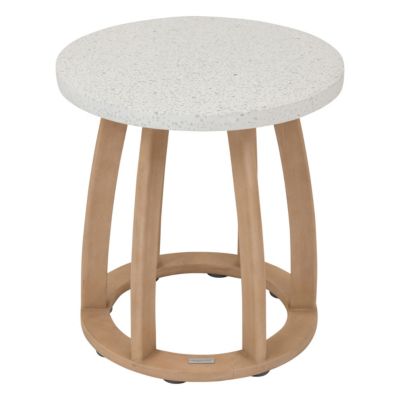 Table d'appoint de jardin bois d'eucalyptus Lemindo âŒ€50 cm Hespéride