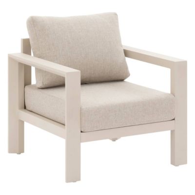 Fauteuil de salon de jardin "Évasion" argile polyester et aluminium - Hespéride