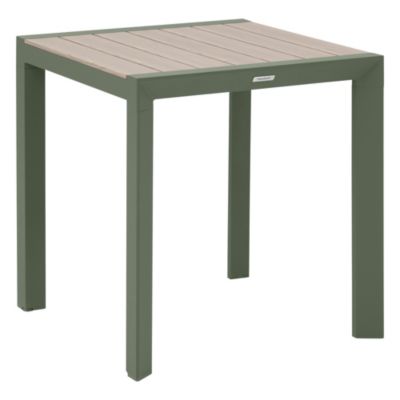 Table de jardin 2 personnes Evasion coloris lin et laurier Hespéride L.75 x l.70 x H.70 cm