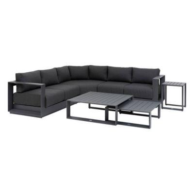 Salon dangle de jardin Allure 5 places en aluminium et polyester Hespéride - vue 8