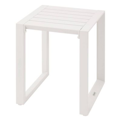 Table d'appoint carrée "Allure" avoine 44 x 44 x 55cm en aluminium Hespéride - vue 2