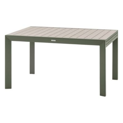 Hespéride Table de jardin extensible 8-10 personnes Evasion coloris laurier L.140/202 x l.100 x H.75 cm