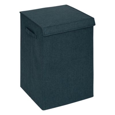 Pouf Et Coffre De Rangement 2 En 1 Velours Noir 31x31 Cm - Five Simply Smart