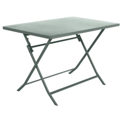 Hespéride Table de jardin pliante rectangulaire "Greensboro" vert olive 4 places en acier traité époxy