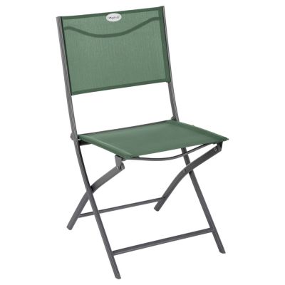 Chaise de jardin pliante Modula aluminium et polyester vert H.87 cm
