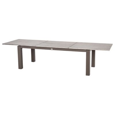 Table de jardin extensible en aluminium Héspèride Heraklion marron 220/320 x 99 cm