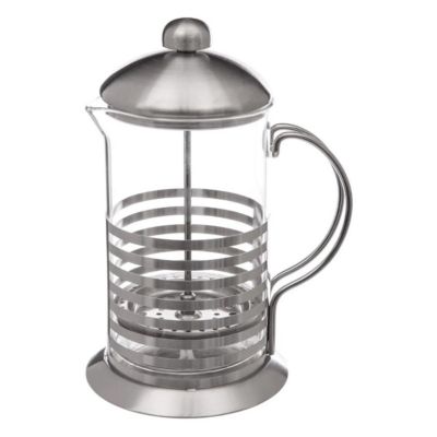 Cafetière à Piston "Rayures" 80cl Argent