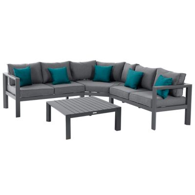 Salon de jardin bas Hespéride Evasion graphite 5 personnes