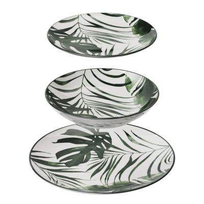 Secret De Gourmet Service vaisselle 18 pièces Vert, H. 2.5 cm, PALME