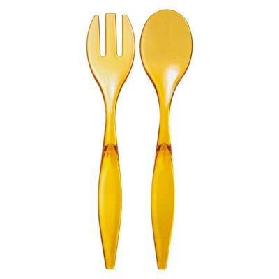 Five Couverts à Salade Wave 29cm Jaune - vue 2