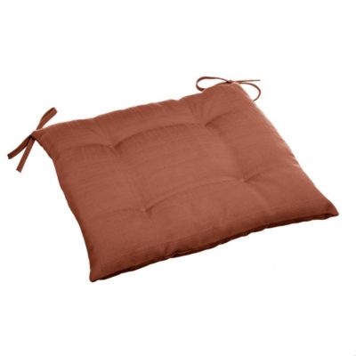 Hespéride Galette de chaise carrée 4 points Terracotta