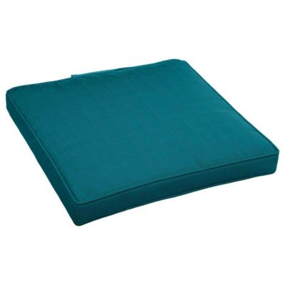 Galette de chaise à scratch "Korai" canard 40x40x4cm en polyester Hespéride
