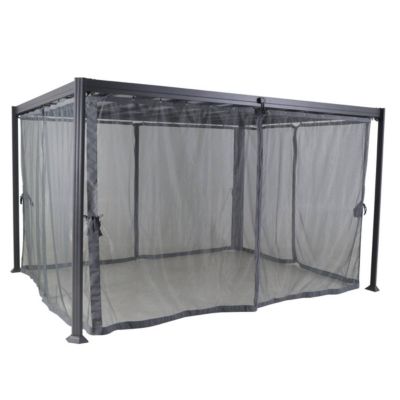 Moustiquaire de pergola Belize 4 rideaux Hespéride
