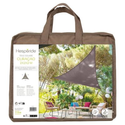 Hespéride Voile d'ombrage triangulaire Curacao Taupe