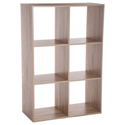 5Five Étagère en bois 6 cases Mix coloris naturel Bois clair - vue 2