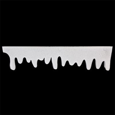 Coulée de neige pailletée blanc 15 X 480 cm