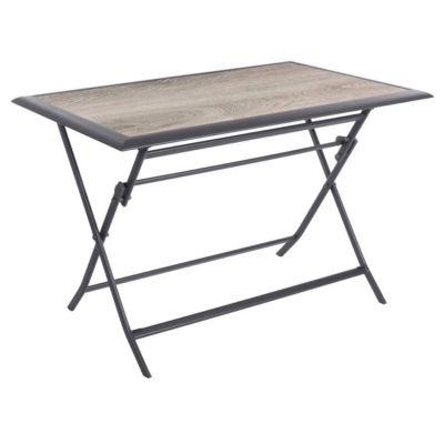 Hespéride Table de Jardin Pliante Rectangulaire Azua Fumé 4 Places Aluminium Traité Epoxy Antirouille - vue 5
