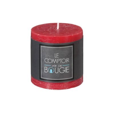 Comptoir De La Bougie Bougie Ronde Rustic 7cm Rouge - vue 3