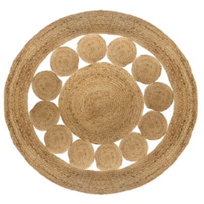 Tapis rond en jute ajouré Esra Ø120 cm