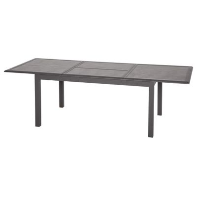 Table de jardin extensible en aluminium Héspèride Azua marron 160/254 x 100 cm