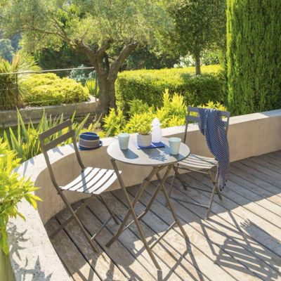 Hespéride Table de jardin pliante ronde Greensboro Tonka