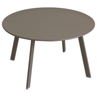 Hespéride Table d'appoint de jardin ronde "Saona" tonka 70x40cm en acier traité époxy