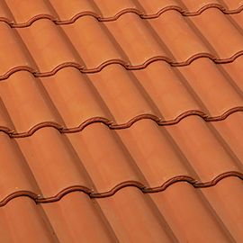 Fronton de rive à rabat Gallo Romane rouge