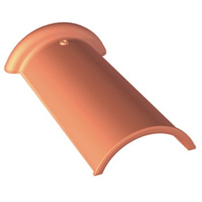 Faîtière demi-ronde 50 rouge vieilli Monier