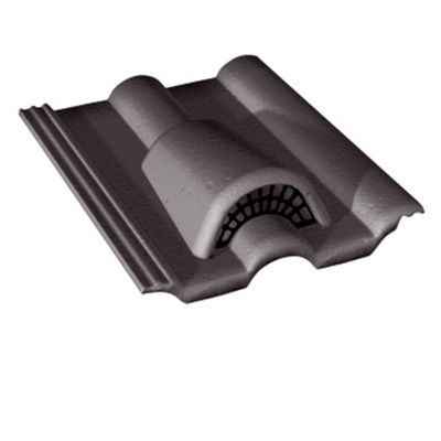 Tuile chatière grillagée Double romane noir