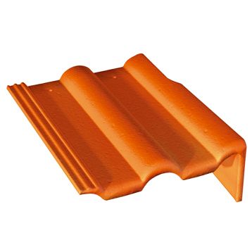 Tuile de rive universelle droite Double romane brun