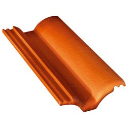 Demi tuile Plein Ciel terre cuite rouge sienne
