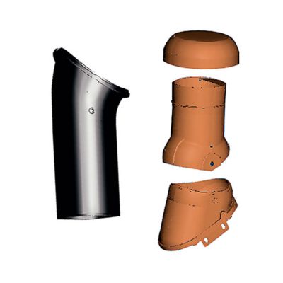 Kit ventilation active/Durovent ø125 Perspective brun